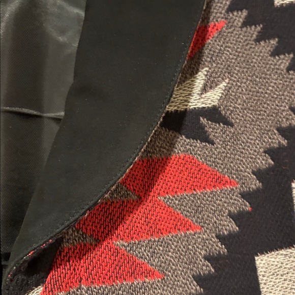 Double D Ranch Women's Blazer with Black and Red Geometric Design - Picture 3 of 6